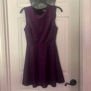 purple sparkly dress